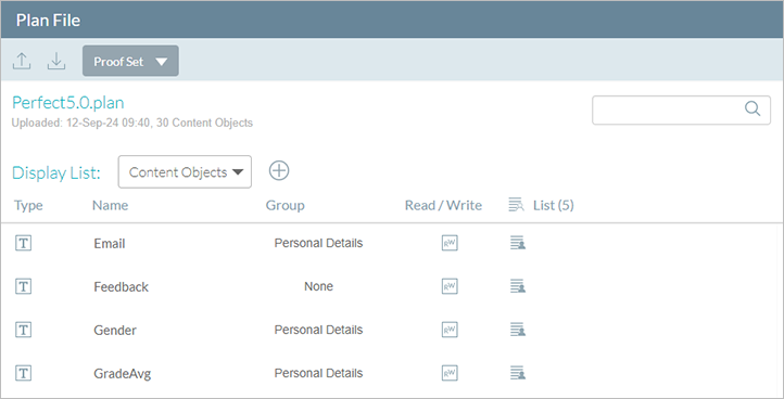 Working with a plan file