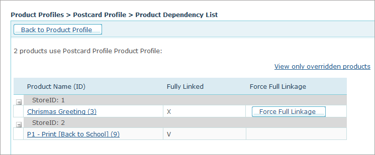 Managing Product Profiles